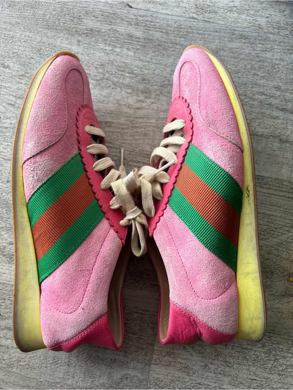 Gucci Web Accent Suede Sneakers - Picture 3 of 13
